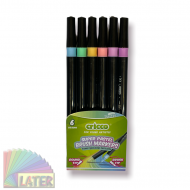 Zestaw 6 pisaków w pastelowych odcieniach brush  Cricco - super-pastel-brush-markers-6kol-crico-later-plastyczne-lublin-pl.png