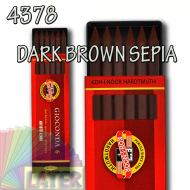 Wkłady sepia ciemnobrązowa 5,6mm 6szt Gioconda 4378  - dark_brown_sepia_4378_sklep_plastyczne_later_pl_b1c.png