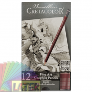 Zestaw ołówków firmy CRETACOLOR 12szt Fine Art Graphite Pencils - olowki_fine_art_12szt_16052_later_plastyczne_lublin_pl_1c.png
