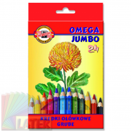 Kredki Omega Jumbo 24 kolory  - omega_jubo_kredki_olowkowe_grube_24szt_koh_i_noor_later_plastyczne_lublin_pl_01.png