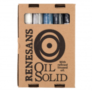 Komplet 5 sztyftów z fatbą olejną Oil Solid Grey Renesans - renesans-grey-color-set-oil-solid-5-later-plastyczne-lublin-pl-1.png