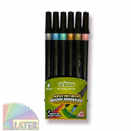 Zestaw 6 pisaków w metalicznych odcieniach brush Cricco - super-metallic-brush-markers-6kol-crico-later-plastyczne-lublin-pl.png