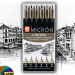 Pigma Micron 6 szt. Zestaw cienkopisów precyzyjnych Sakura