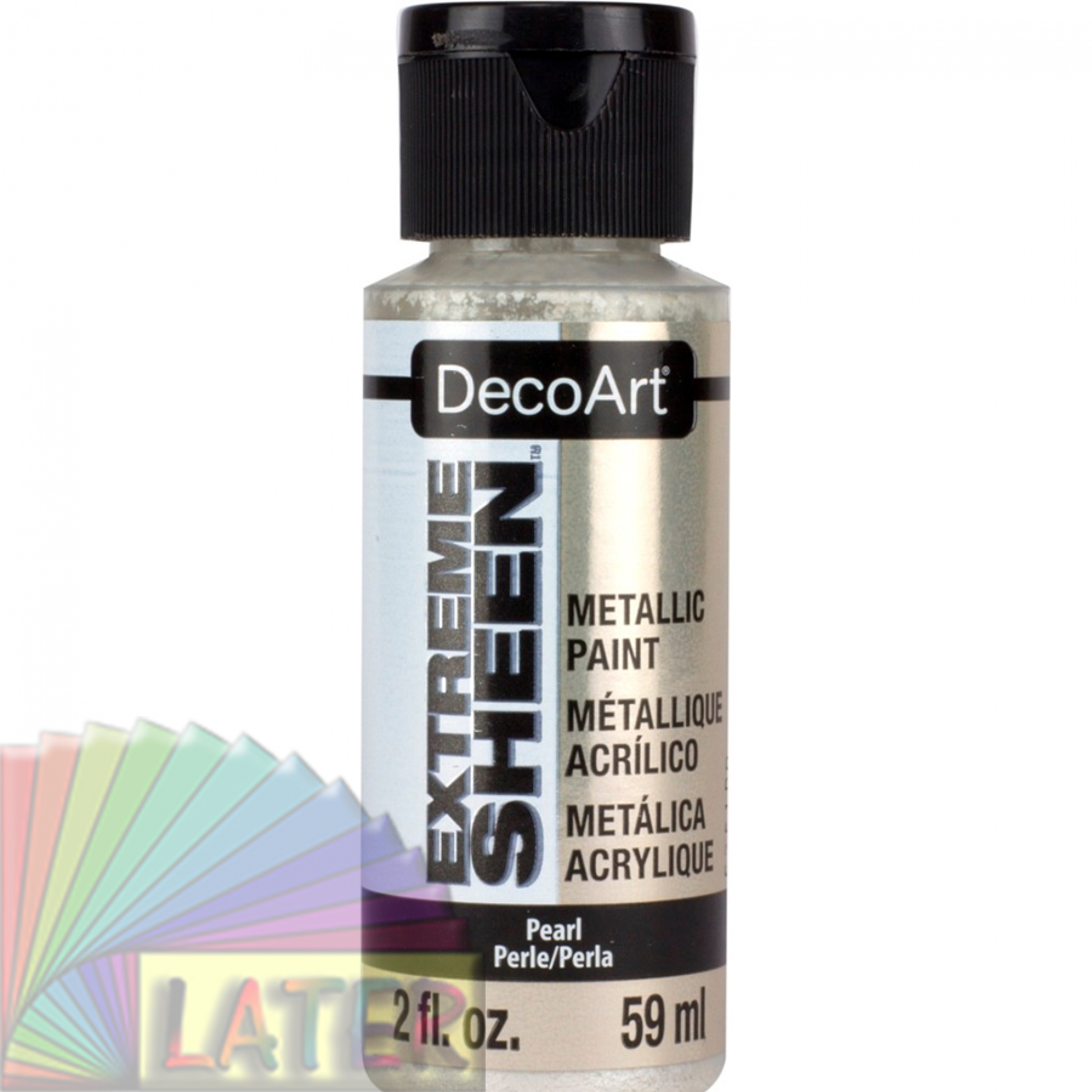 DecoArt Americana Extreme Sheen Vernice Acrilica - Argento Sterling, 59 Ml - Finitura Metallica Lucida, Per Legno, Tela, Vetro E Metallo